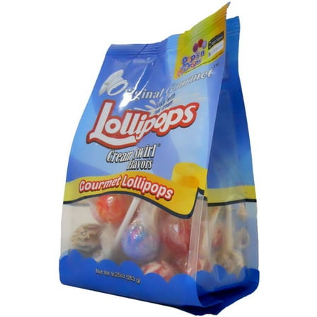 Original Gourmet Mini Cream Swirl Flavors Lollipops, 9.25 Oz., 25 Count