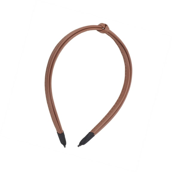 Vocoste Thin Headbands for Women Leather Head Bands for Women's Hair Fashion Hair Accessories for Women Coffee Color