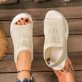 thumbnail image 2 of BRGZLK Wedge Sandals For Women Fashionable Casual Versatile Solid Color Breathable Comfortable Mesh Open Toe Dressy Sandals Breathable Lightweight Footwear, 2 of 7