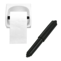 FUEENIRVA 6Pcs Toilet Paper Holder Roller Black Plastic for Bathrooms Hotels