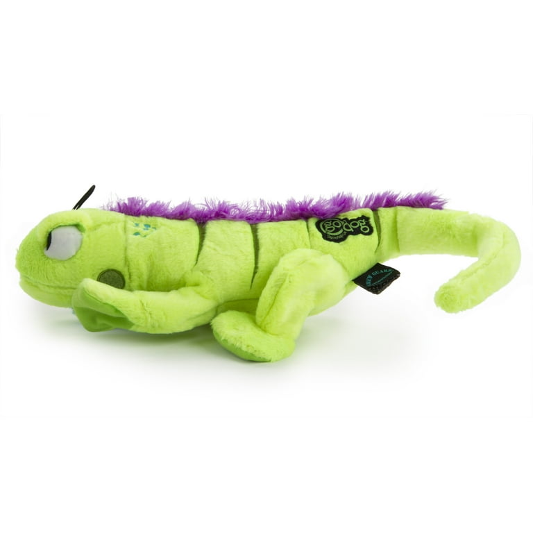 goDog Amphibianz Iguana with Chew Guard Technology Plush Squeaker Dog Toy Walmart