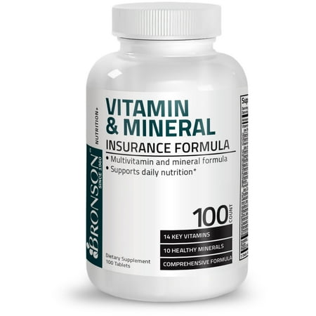 Bronson Vitamin & Mineral Insurance Formula, 100 Tablets