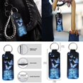 thumbnail image 7 of Uorisanigo Blue Purple Butterfly 10 Pieces Auto Seat Cover Car Steering Wheel Accessories Seat Belt Pads Auto Water Cup Pad Keychains Soft Easy to Install and Clean Auto Interior for Car SUV, 7 of 7