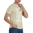 thumbnail image 5 of Eat Sleep Forex Repeat Men'S Basic Short Sleeve T-Shirt Natural 6x-Large, 5 of 5