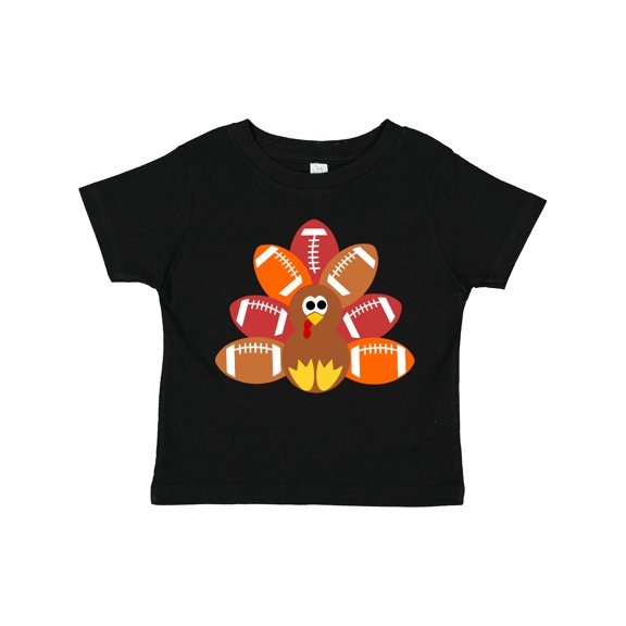 Inktastic Thanksgiving Cute Football Turkey Boys or Girls Toddler T-Shirt