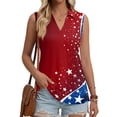 thumbnail image 2 of 250 Years American Flag 250th Anniversary USA T-Shirt Womens Sleeveless Shirts Printed Golf Polo Shirts, 2 of 5