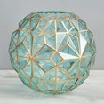 thumbnail image 1 of Contorno en jarrón de cristal dorado, bonito florero verde, floreros esféricos soplados a mano para estantería, mesa de cena, comedor, reunión, 1 of 5
