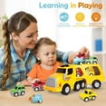 thumbnail image 6 of Truck Toys Kids Toys Car for Boys 4 in 1 Carrier Vehicle Transport Toys Birthday Party Boy Gifts for Kids, 6 of 7