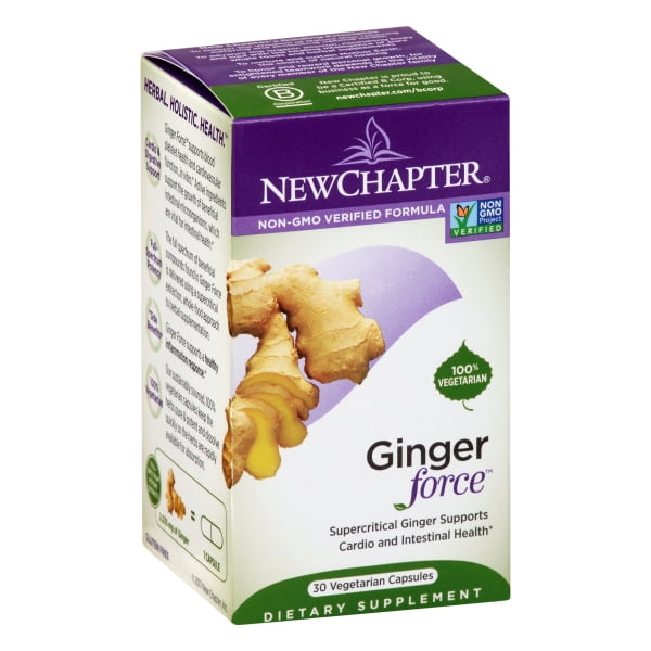 New Chapter Ginger Force 30 Vegetarian Capsules Walmart Com Walmart Com