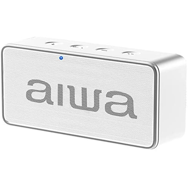 Bocina Aiwa 1.5" + Bajo |3w |Bluetooth | Portatil | Recargabel | USB | Radio FM | Blanco