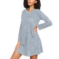 thumbnail image 3 of joogoo Snowflakes-w1 Women's Long Sleeve Nightgown Sleepwear XXXL, 3 of 8