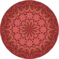 thumbnail image 1 of Ahgly Company Tapis d'Intérieur Lavables en Machine, Carrés, Rouge Transitionnel, 3', 1 of 7