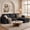 Black, variant on Walsunny Sectional Sofa with Storage Chaise and Ottoman, 3 Seat L-shaped Sofa Couch, Modern Soft Fabric Modular Sofa for Living Room, Beige