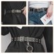 thumbnail image 4 of WEUVEB Cinturón Ajustable Negro De Cuero Para Mujer Con Tachuelas Punk Para Jeans, 4 of 8