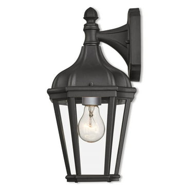 Livex Lighting Outdoor Wall Lantern - Antique Brass With Clear Beveled Glass