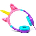thumbnail image 3 of Audifonos Kids NECNON Hipoalergenico Jack 3.5 x 2 Ajustable NBHK-UNICORN violeta, 3 of 4