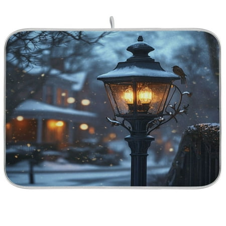 

Dish Drying Mat 18 x 24 Highly Absorbent Microfiber for Dishes Utensils A Lamp