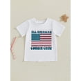 thumbnail image 3 of BemeyourBBs All American Cousin Crew Shirts Kids Toddler Baby Boys 4th of July T Shirt Patriot Independent Day Outfit Short Sleeve Letter American Flag Print Loose Fit Summer T-shirt Pullover Tops, 3 of 9