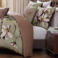 thumbnail image 5 of Bebejan Purple Lilies 5 Piece Comforter Set, King, 100% Cotton Sateen, Reversible, All Season, Cozy Comfort, 5 of 11