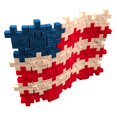 thumbnail image 3 of PLUS PLUS - Construction Building Toy, Open Play Tube - 70 Piece - Patriotic, 3 of 4