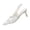 White, variant on Tqyyweavej Women's Heels Lace Breathable Pointed Closed Toe Gladiator Mules Versatile Ankle Strap Kitten Heel Sandals for Women