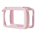thumbnail image 1 of Estuche de maquillaje Rownyeon, bolsa de aseo transparente, organizador de viaje, rosa, 1 of 5