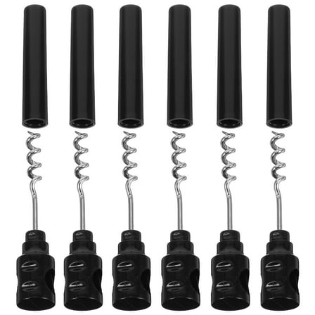 WHAMVOX 6 Pcs Plastic Compact Corkscrew Portable Wine Openers Travel Corkscrew Wine Cork Remover For Bar Restaurant Kitchen Beverage