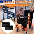 thumbnail image 2 of 2Pcs/1Pc Large Rollator Walker Basket Foldable Walker Basket Oxford Cloth Under Seat Rollator Bag Basket Carry Insert for Four Wheel Rollator Multipurpose Walker Basket for Seniors Women Men, 2 of 10