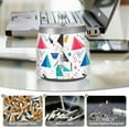 thumbnail image 6 of Yayeee Ashtray with Lid for Cigarette Smokeless Stainless Steel Home Ash Holder, Green Retro Triangles, 6 of 7