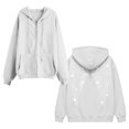 thumbnail image 4 of Enjoytime Zip Up Hoodie Women Back Print Long Sleeve Sweatshirt Fall Winter Fashion Trendy Casual Jacket with Pockets, 4 of 7