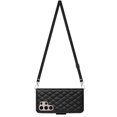 thumbnail image 2 of for Samsung Galaxy S22 Ultra Wallet Case, Elegant Card Holder Cash Slot PU Leather Kickstand Shoulder Strap Shockproof Protective Flip Women Girls Case Cover for Samsung Galaxy S22 Ultra, Black, 2 of 6