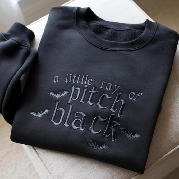 Embroidered A Little ray of Pitch Black, Sweatshirt