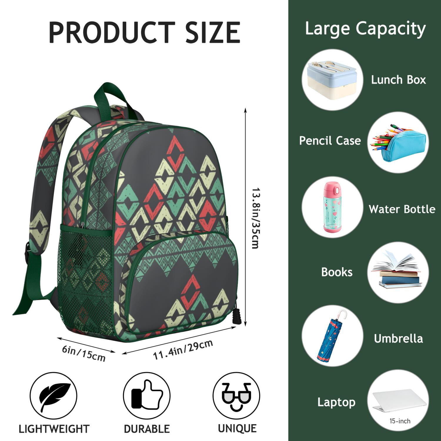 Farmhouse Rustic Cow Print Backpack - Waterproof & Ergonomic for Students - Durable, Spacious & Comfortable Wear