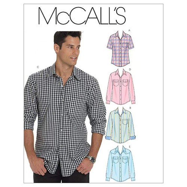 McCall's Patterns M6044 Camisas para hombre Talla XM (SML-MED-LRG)