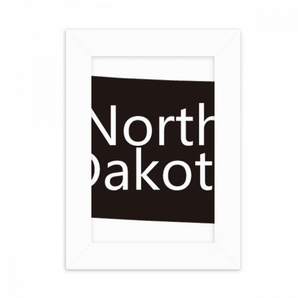North Dakota America USA Carte Cadre Photo Cadre Photo Affichage Décoration Art Peinture