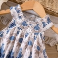 thumbnail image 3 of Vedolay Girl's Summer Sleeveless Crew Neck Floral Prints Princess Dress,Z2-White 12-18 Months, 3 of 5