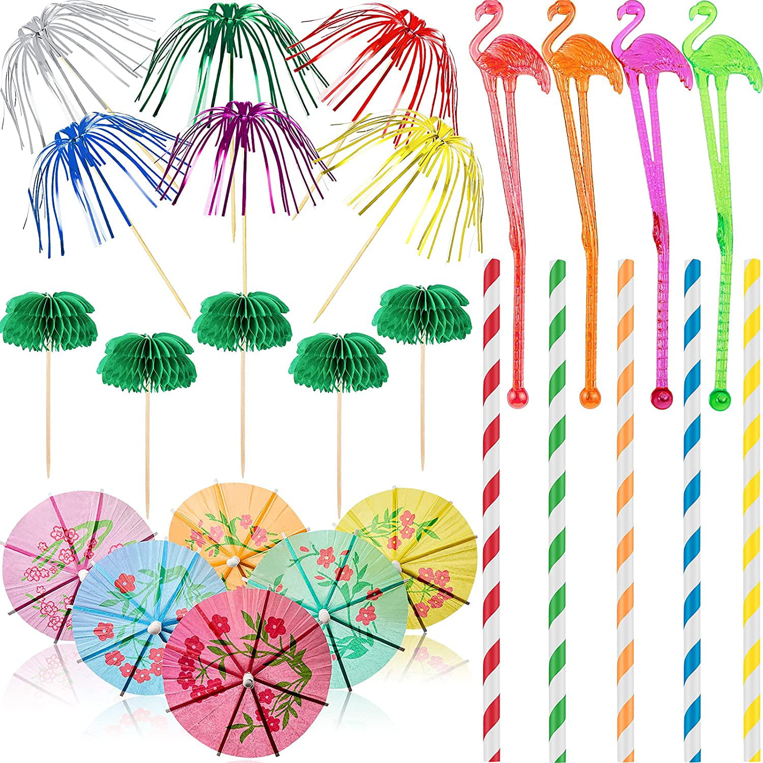 Clearance Bundle 10 packs of cocktail party decorations stirrers picks straws 