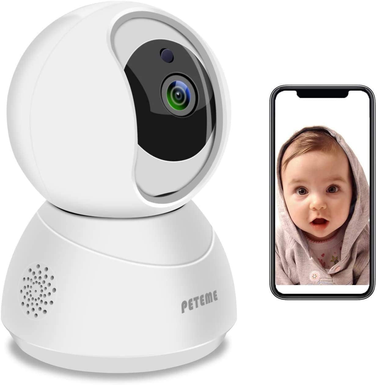 Baby Monitor Peteme 1080p Wifi Baby Monitor With Camera And Audio 2 Way Audio With Night Vision Cloud Service Available Security Camera Compatible With Ios Android Walmart Com Walmart Com