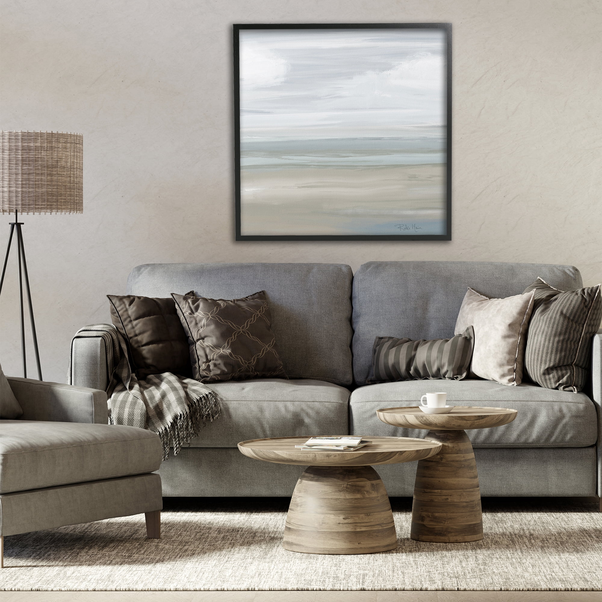 Stupell Industries Another Day Peaceful Landscape Black Framed Giclee Art, design by Robin Maria