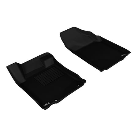 3D MAXpider Custom Fit Kagu Floor Mat (Black) for 2013-2015 Nissan Altima Sedan - 1ST Row
