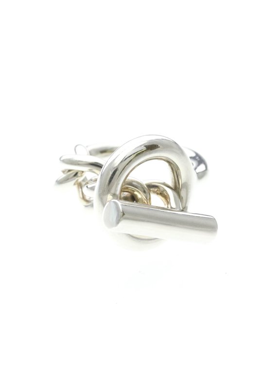Pre-Owned Hermes Croisette Ring Silver 925 Fashion No Stone Band Ring Silver