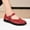 Red, variant on HAOTAGS Sandals for Women Flat Casual 2025 Dressy Shoes Black Size 6