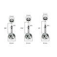thumbnail image 3 of Luxe Modz 4PCS 14G Belly Button Rings Surgical Steel Double CZ Navel Ring Piercing Jewelry, 3 of 8