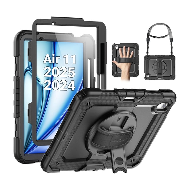 Funda SEYMAC para iPad Air 11 M3 2025/M2 2024 con accesorios