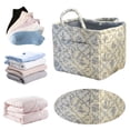 thumbnail image 7 of Yucurem Boho Fabric Storage Basket with Handles, Large Capacity Foldable Floral Organizer for Clothes and Sundries, Quilted Puffer Tote Bag for Home, Picnic, Shopping, Travel, 7 of 7