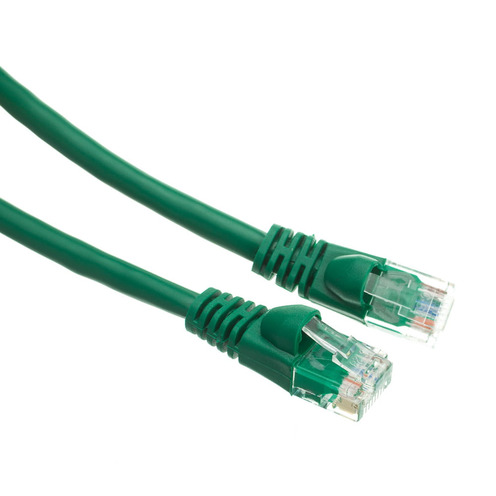 Cmple Cat5e 350 MHz Snagless Patch Cable Green 3 Feet - Pack of 2 