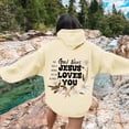 thumbnail image 2 of Jesus Loves You Christian Graphic Hoodies for Womens Fall Fashion Preppy Letter Print Long Sleeve Pullover Sweatshirt with Pocket, 2 of 7