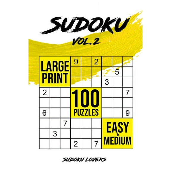 Easy Sudoku Books: Sudoku Large Print: 100 Easy and Medium Puzzles (Paperback)