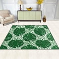 thumbnail image 3 of GZHJMY Green Monstera Palm Tree Leaves Summer Area Rug Living Room Rugs - 5'3" x4 Abstract Large Soft Indoor Washable Rug Low Pile Carpet for Bedroom Dining Room Office Carpet Runner, 3 of 6