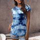 thumbnail image 2 of Top casual de manga corta para mujer con cuello redondo y estampado de degradado sexy de verano Fridja  ghk5678, 2 of 5